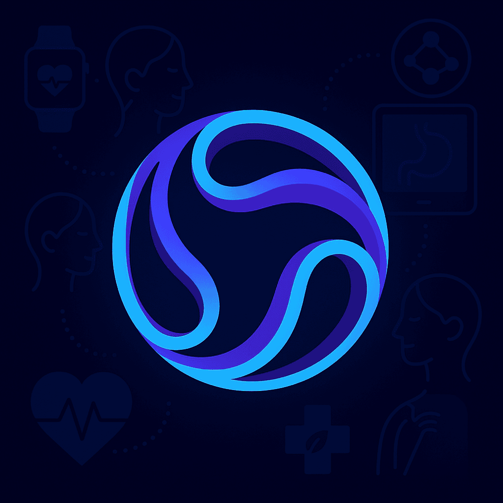 CureHub Logo with Health Icons